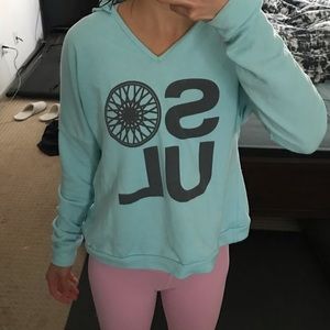 Soul Cycle open back hoodie